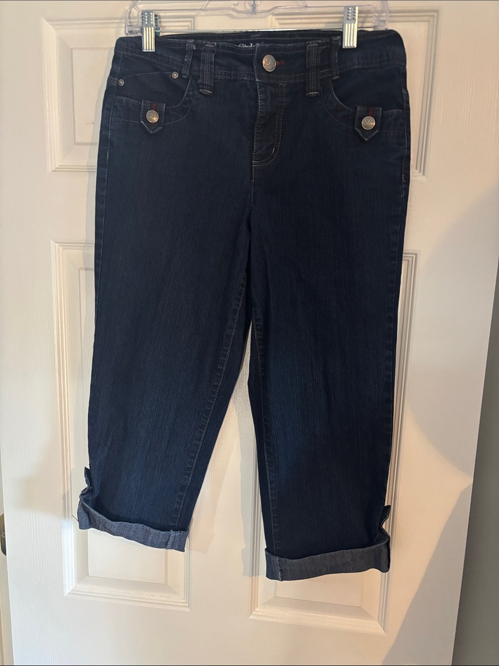 Style & Co. Dark Blue Cropped Roll-Cuff Jeans